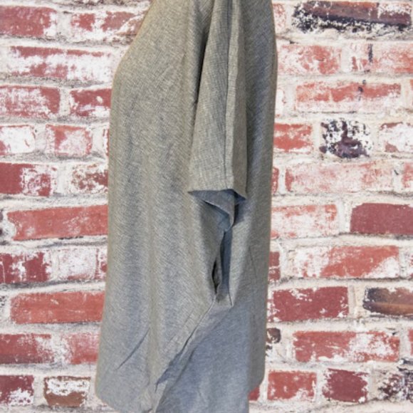 Grey One Shoulder Ribbed Draped Top - Picture 6 of 14